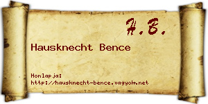 Hausknecht Bence névjegykártya