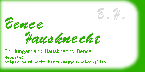 bence hausknecht business card